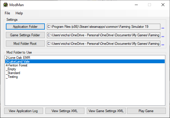 ModMan main UI