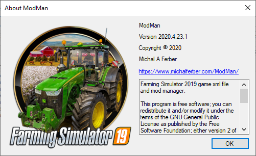 ModMan About dialog